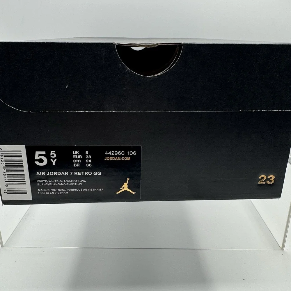 Brand New Air Jordan 7 VII Retro Hot Lava 442960-106 White Red Size 5.5Y Youth